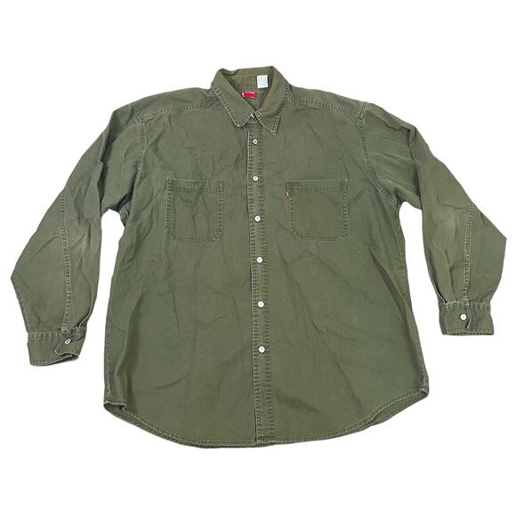 Levi's Other - Levis 90s Button Up Long Sleeve Streetwear Green Shirt US Men's XL